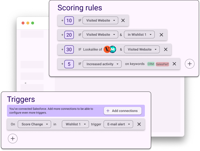 Set up your personalized AI Scoring with LeadBay and focus your efforts on the leads that truly matter.